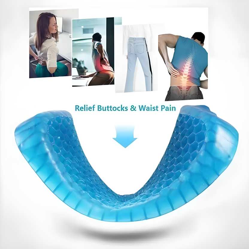 Orthopedic Gel Seat Cushion for Comfort & Pain Relief – Chair & Wheelchair Use